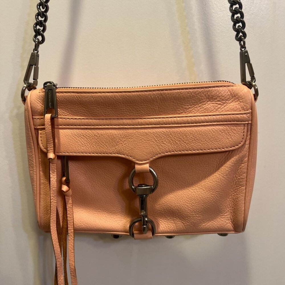 Rebecca Minkoff Peach Leather Crossbody Bag